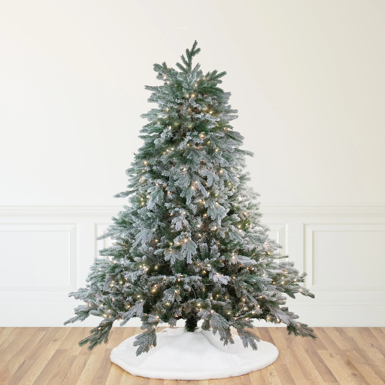 9' Pre-Lit Full Frosted Butte Fir Artificial Christmas Tree - Clear Lights 3 9' Pre-Lit Full Frosted Butte Fir Artificial Christmas Tree - Clear Lights