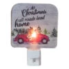 4" Red And Green Christmas Night Light With A Reindeer And Car 2 4" Red And Green Christmas Night Light With A Reindeer And Car -Christmas Decoration Store northlight tn91440 60597.1667519172