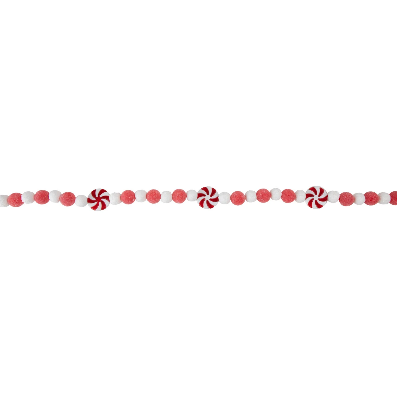4' Peppermint Candy Beaded Christmas Garland - Unlit 3 4' Peppermint Candy Beaded Christmas Garland - Unlit
