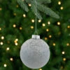 4" Silver And White Beaded Glass Christmas Ornament 2 4" Silver And White Beaded Glass Christmas Ornament -Christmas Decoration Store northlight tr92599 2 38626.1683224182