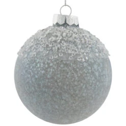 4" Silver And White Beaded Glass Christmas Ornament 7 4" Silver And White Beaded Glass Christmas Ornament -Christmas Decoration Store northlight tr92599 3 59573.1683224182