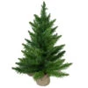 24" Mini Balsam Pine Artificial Christmas Tree In Burlap Base, Unlit -Christmas Decoration Store northlight v03995 updated2022 25630.1667488327