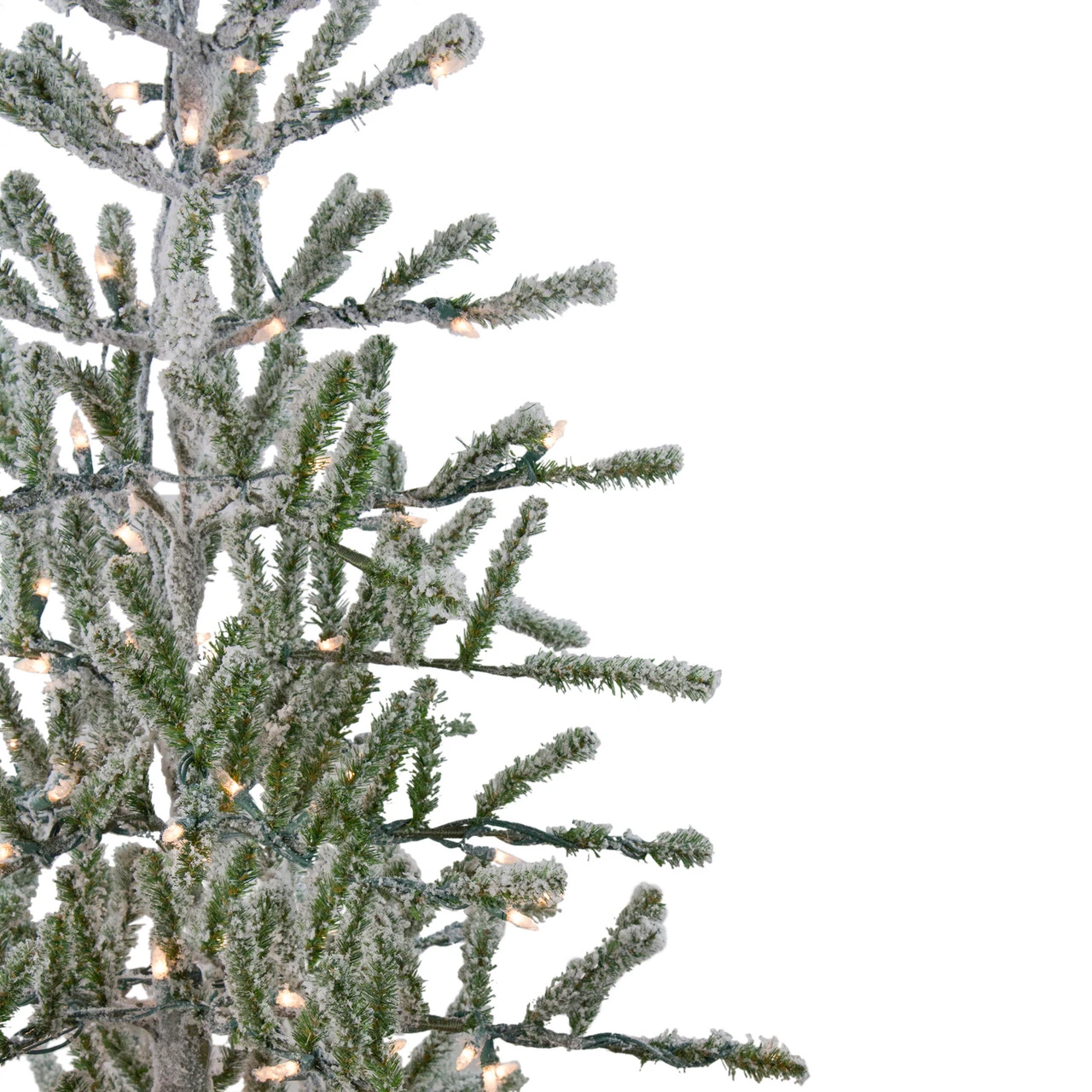 5' Pre-Lit Medium Flocked Alpine Twig Artificial Christmas Tree - Warm White Lights 5 5' Pre-Lit Medium Flocked Alpine Twig Artificial Christmas Tree - Warm White Lights - Image 3