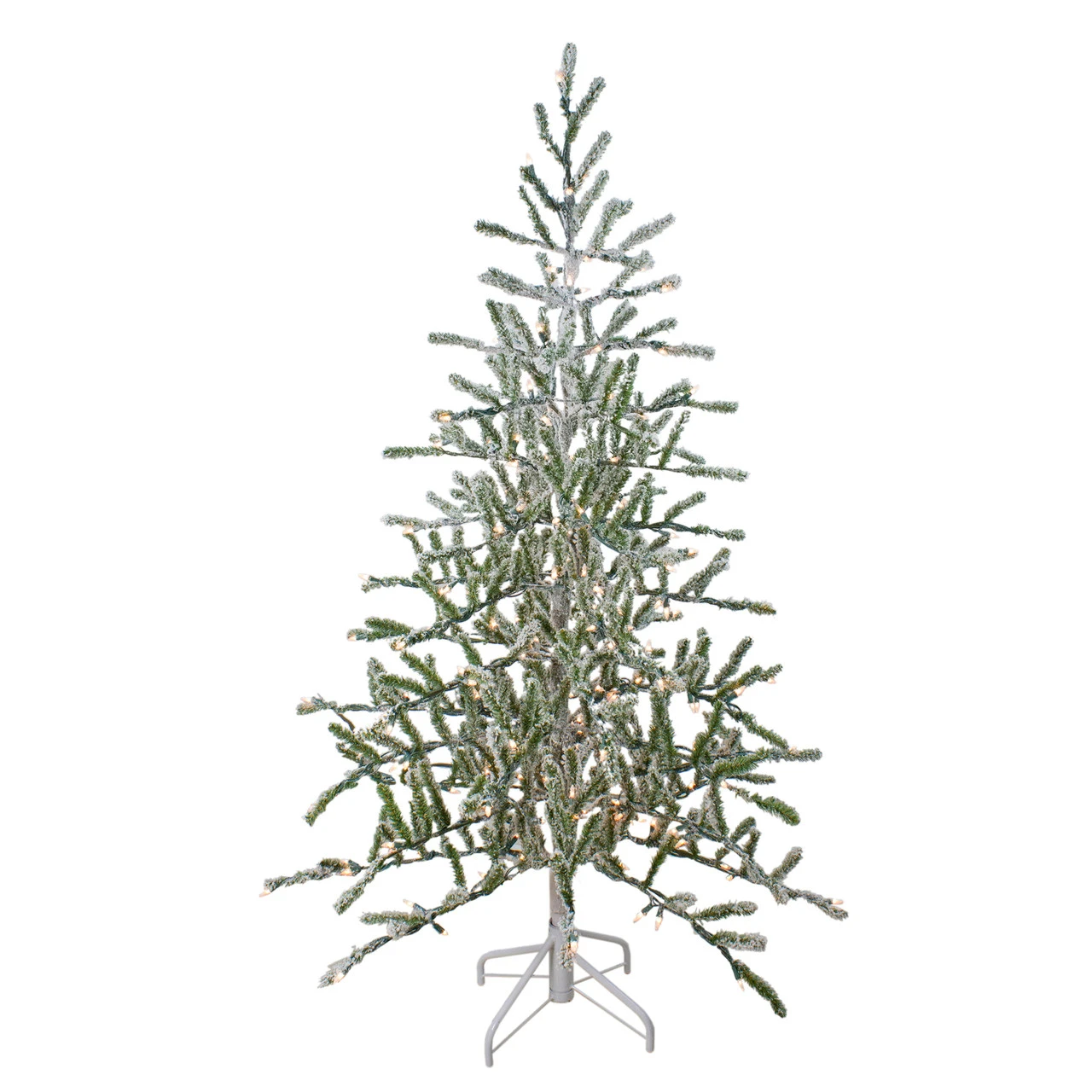 5' Pre-Lit Medium Flocked Alpine Twig Artificial Christmas Tree - Warm White Lights 4 5' Pre-Lit Medium Flocked Alpine Twig Artificial Christmas Tree - Warm White Lights - Image 2