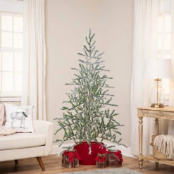 5' Pre-Lit Medium Flocked Alpine Twig Artificial Christmas Tree - Warm White Lights