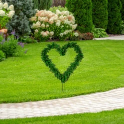 Artificial Pine Heart Shaped Wreath With Ground Stakes, 25-Inch, Unlit 8 Artificial Pine Heart Shaped Wreath With Ground Stakes, 25-Inch, Unlit -Christmas Decoration Store northlight v04251 2 54251.1668190444