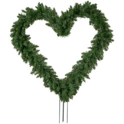 Artificial Pine Heart Shaped Wreath With Ground Stakes, 25-Inch, Unlit 7 Artificial Pine Heart Shaped Wreath With Ground Stakes, 25-Inch, Unlit -Christmas Decoration Store northlight v04251 3 90782.1668190444