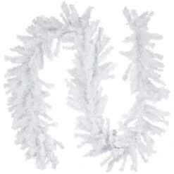 9' X 14" White Canadian Pine Artificial Christmas Garland, Unlit