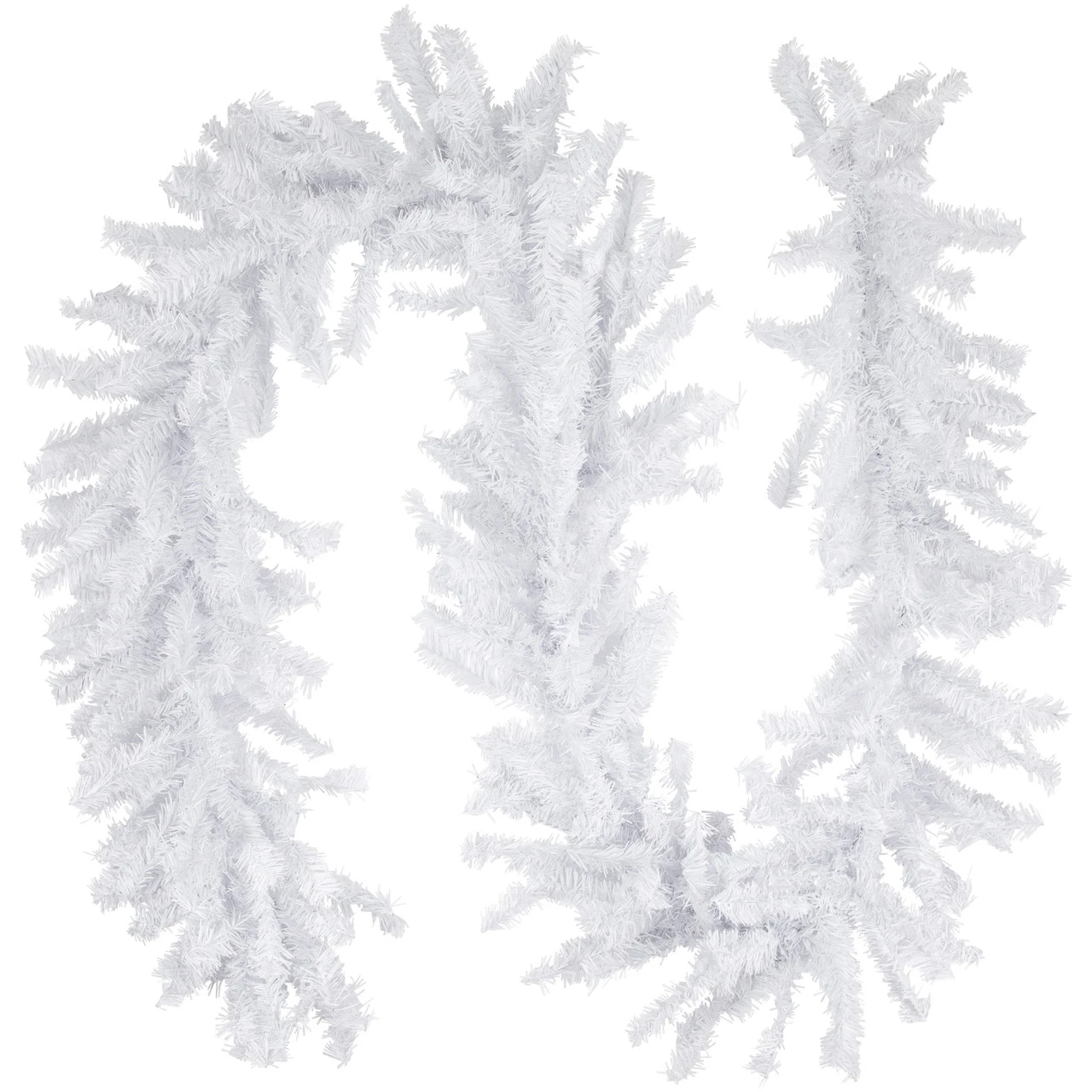 9' X 14" White Canadian Pine Artificial Christmas Garland, Unlit 3 9' X 14" White Canadian Pine Artificial Christmas Garland, Unlit