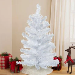 24" White Balsam Pine Mini Artificial Christmas Tree - Unlit