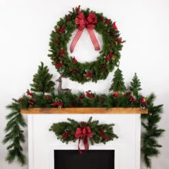 32" Canadian Pine Artificial Christmas Door Swag - Unlit 7 32" Canadian Pine Artificial Christmas Door Swag - Unlit -Christmas Decoration Store northlight v15809 3 10450.1667488703