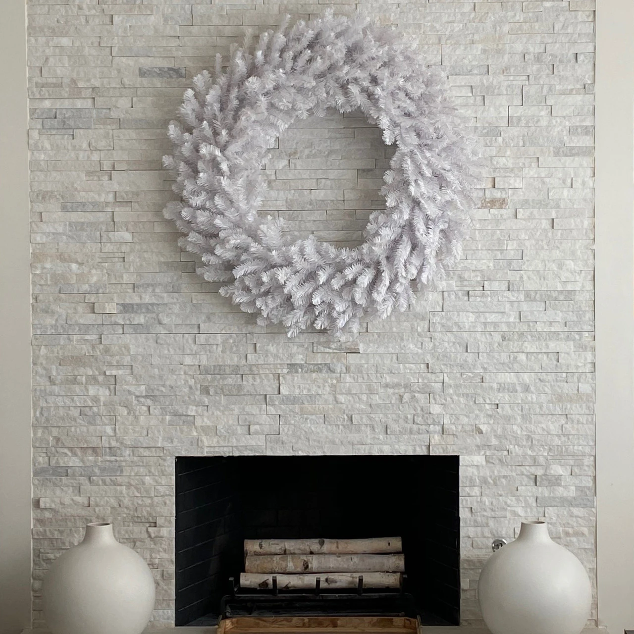 Snow White Pine Artificial Christmas Wreath - 48-Inch, Unlit 6 Snow White Pine Artificial Christmas Wreath - 48-Inch, Unlit - Image 4