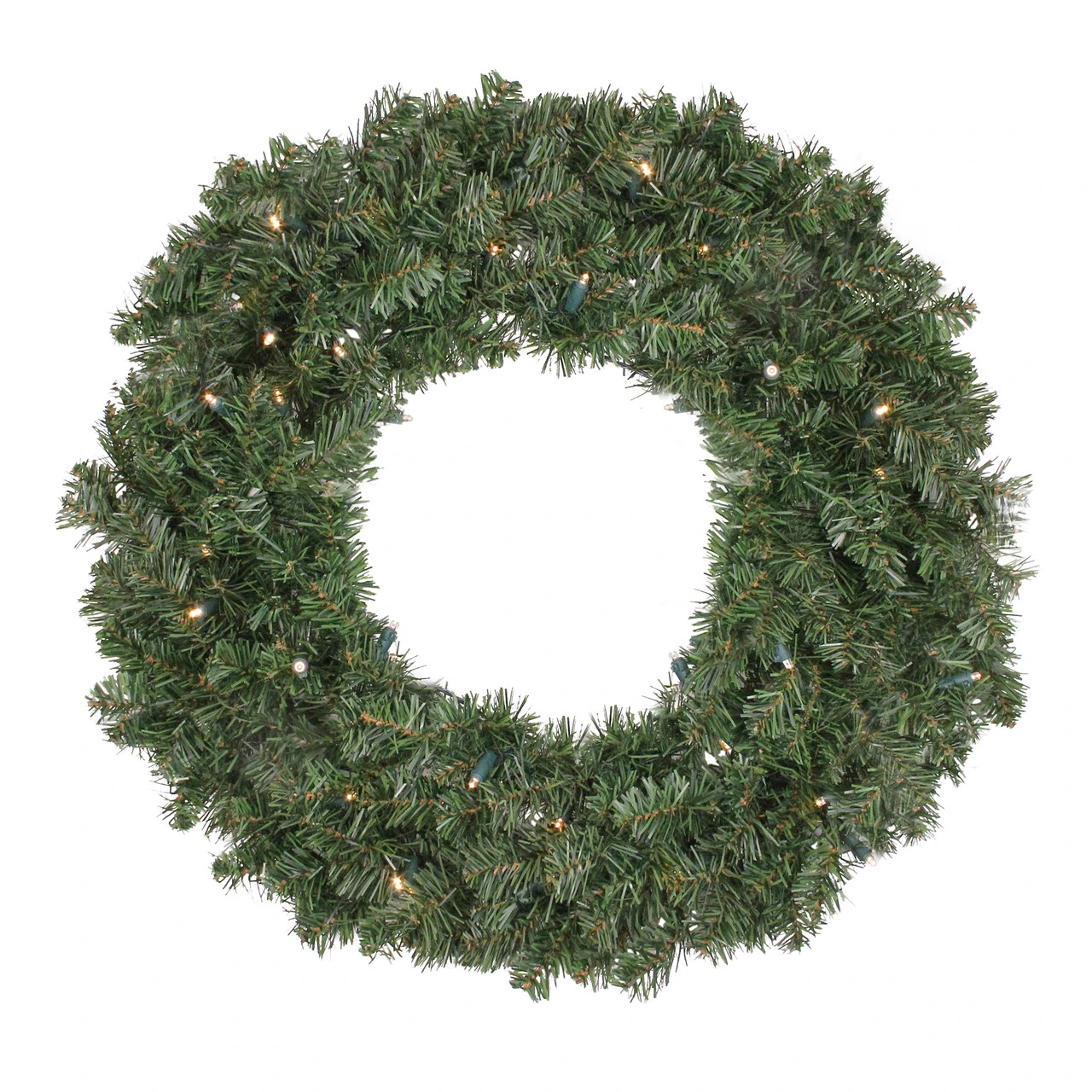 Pre-Lit LED Canadian Pine Artificial Christmas Wreath, 24-Inch, Clear Lights 3 Pre-Lit LED Canadian Pine Artificial Christmas Wreath, 24-Inch, Clear Lights