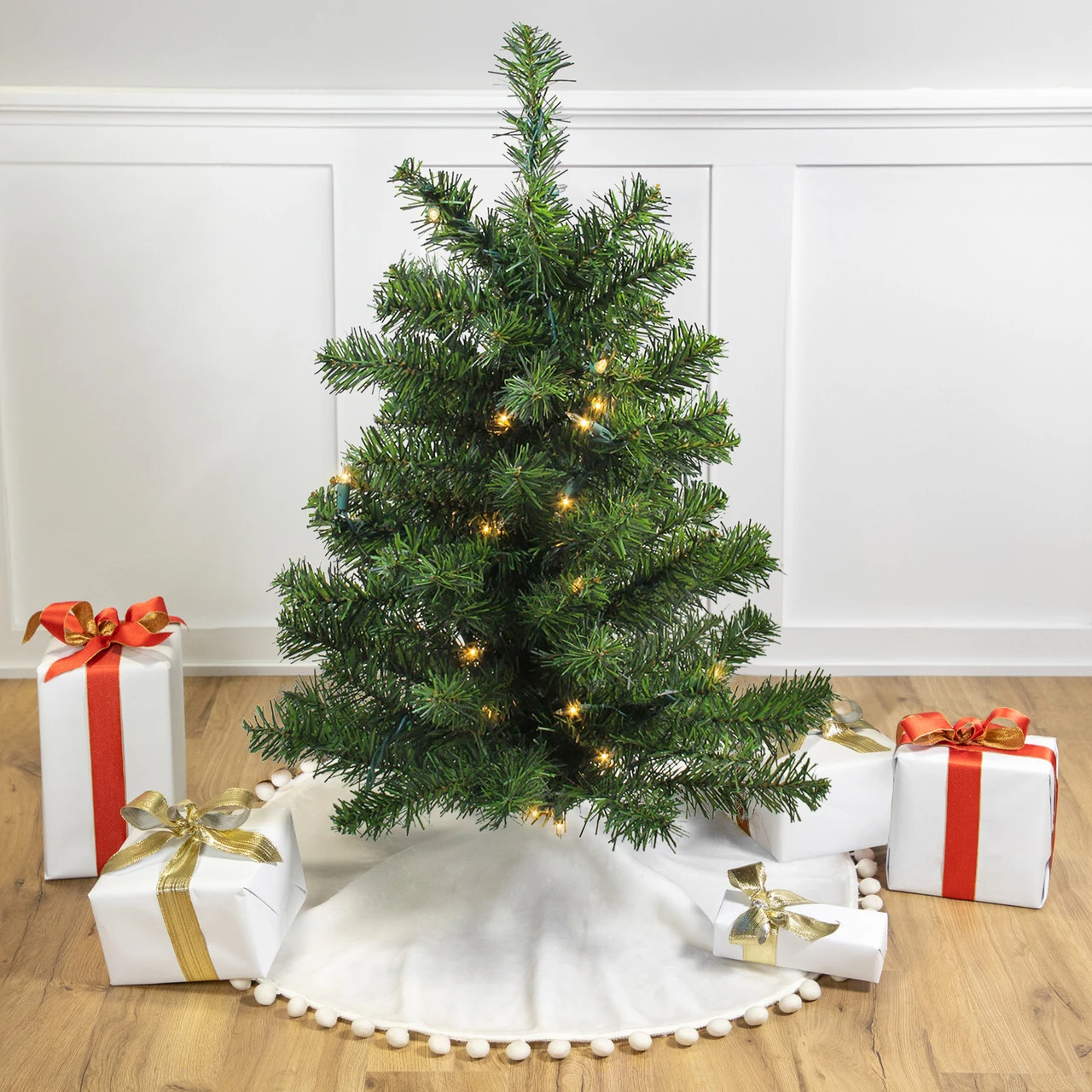 3' Pre-Lit Full Canadian Pine Artificial Christmas Tree - Clear Lights 3 3' Pre-Lit Full Canadian Pine Artificial Christmas Tree - Clear Lights