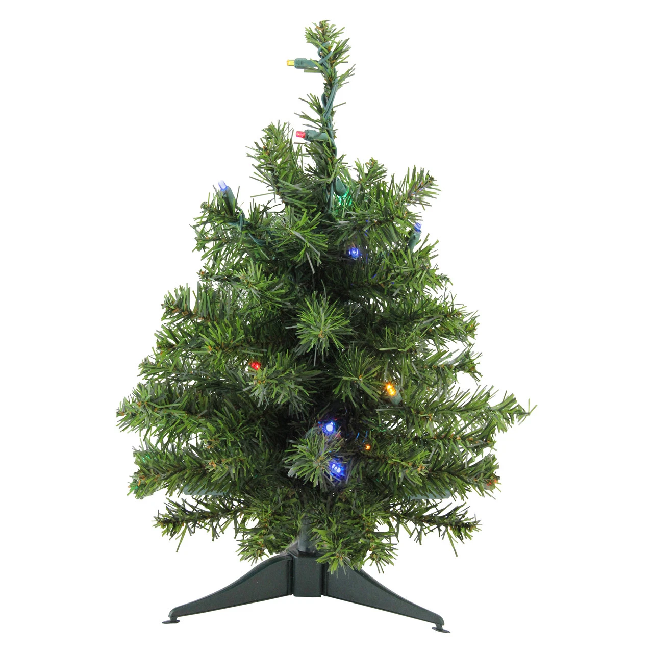 18" Pre-Lit Canadian Pine Artificial Christmas Tree - Multicolor Lights 4 18" Pre-Lit Canadian Pine Artificial Christmas Tree - Multicolor Lights - Image 2