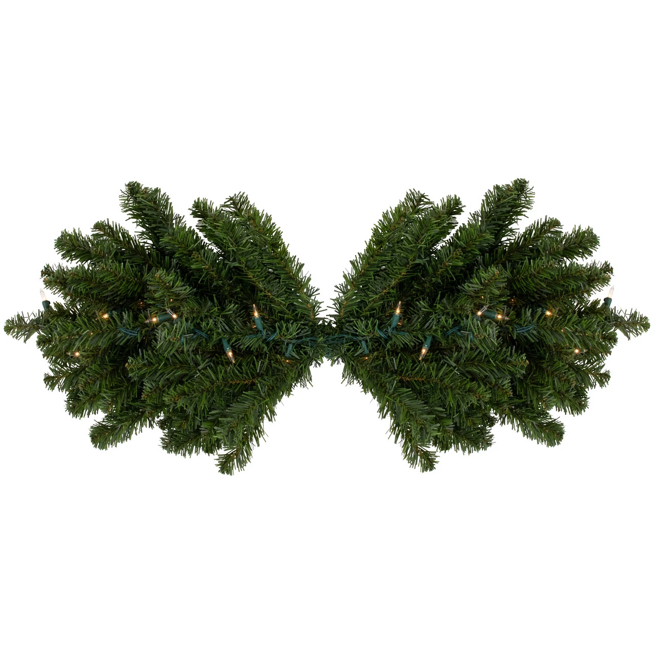 32" Pre-Lit Canadian Pine Artificial Christmas Swag - Clear Lights 3 32" Pre-Lit Canadian Pine Artificial Christmas Swag - Clear Lights