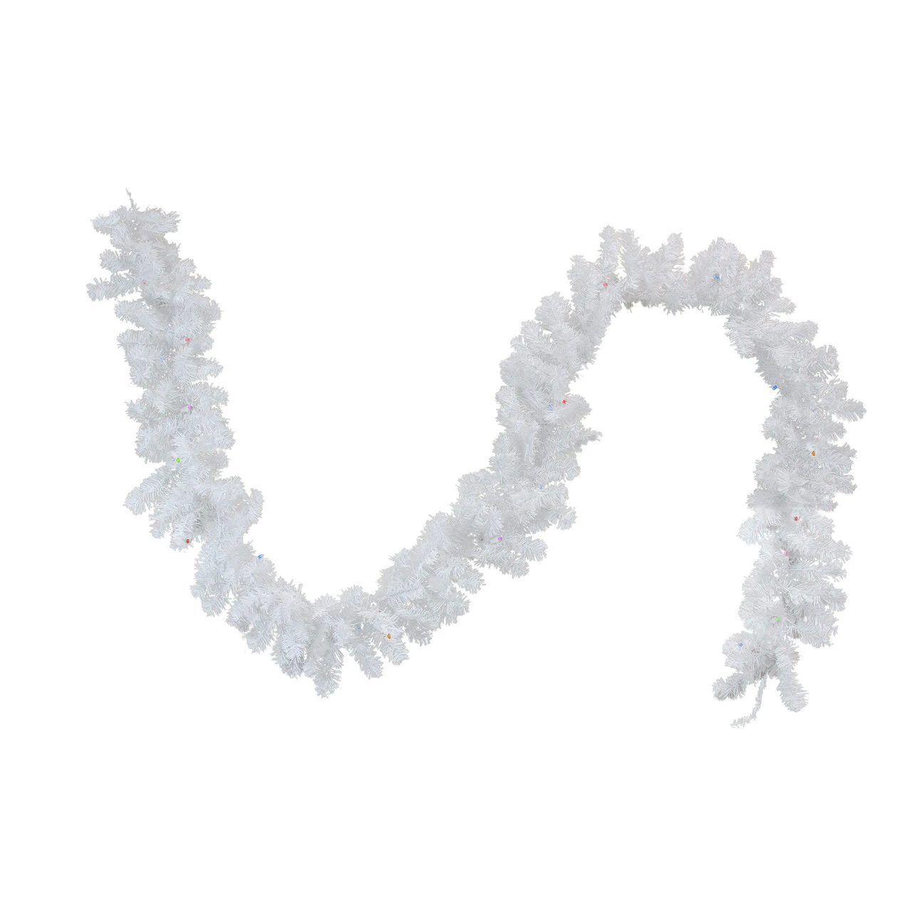 9' X 10" Pre-Lit LED White Artificial Christmas Garland - Multi Lights 3 9' X 10" Pre-Lit LED White Artificial Christmas Garland - Multi Lights