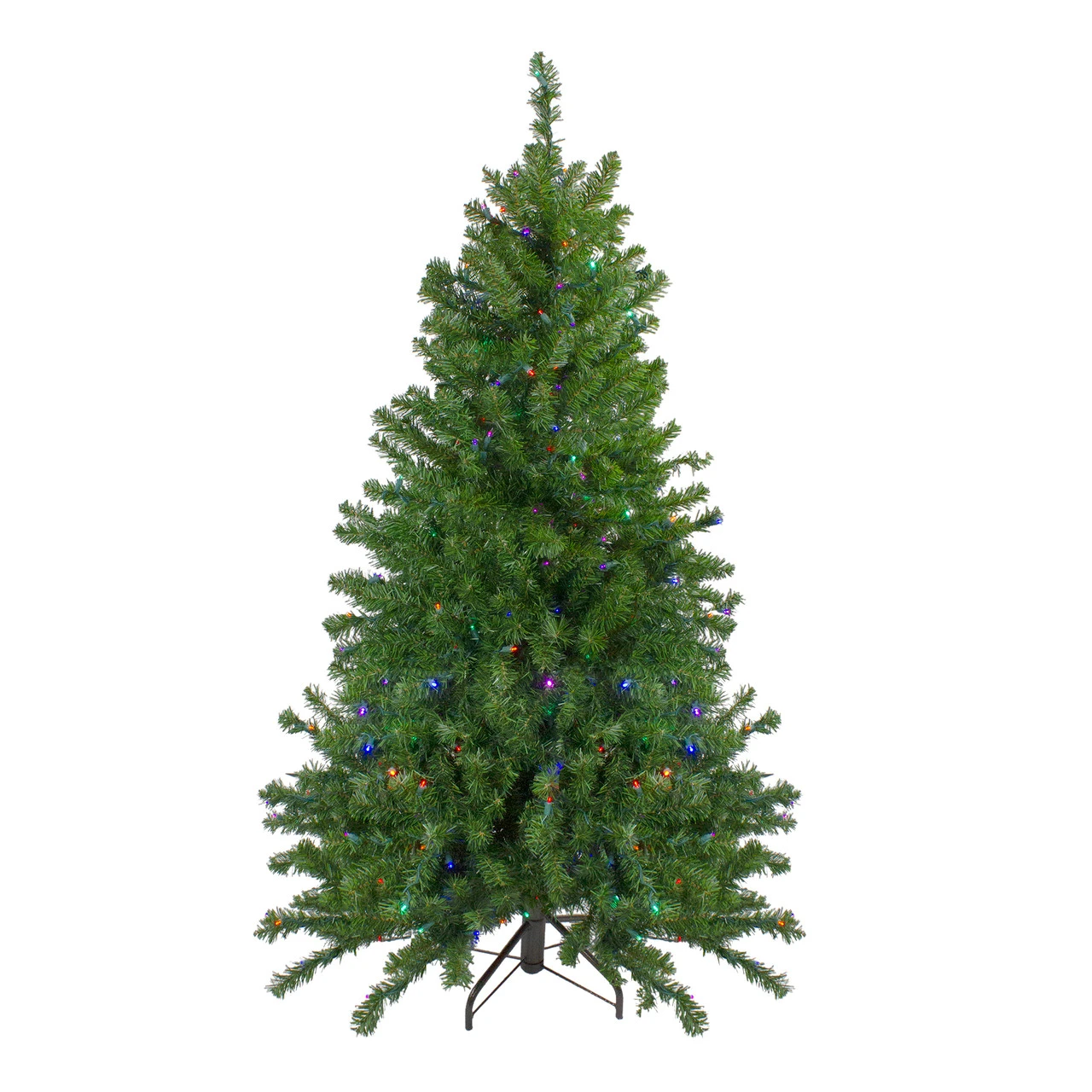 5' Pre-Lit LED Medium Canadian Pine Artificial Christmas Tree - Multicolored Lights 3 5' Pre-Lit LED Medium Canadian Pine Artificial Christmas Tree - Multicolored Lights