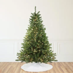 10' Pre-Lit Medium Canadian Pine Artificial Christmas Tree, Clear Lights