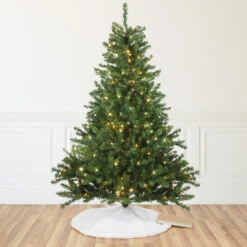 10' Pre-Lit Medium Canadian Pine Candlelight LED Artificial Christmas Tree - Clear Lights