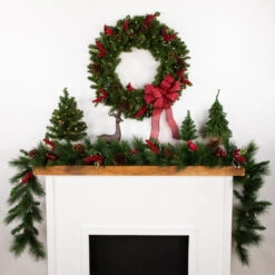 Pre-Lit Canadian Pine Artificial Christmas Wreath - 30-Inch, Clear Lights 6 Pre-Lit Canadian Pine Artificial Christmas Wreath - 30-Inch, Clear Lights -Christmas Decoration Store northlight v15904 2 03044.1667570080