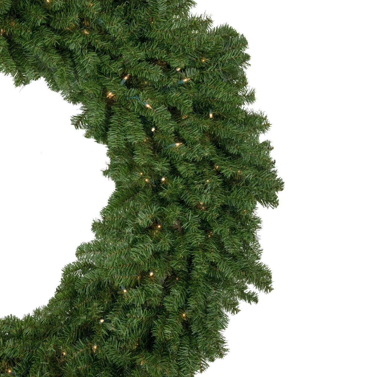 5' Pre-Lit Commercial Canadian Pine Artificial Christmas Wreath, Clear Lights 5 5' Pre-Lit Commercial Canadian Pine Artificial Christmas Wreath, Clear Lights - Image 3