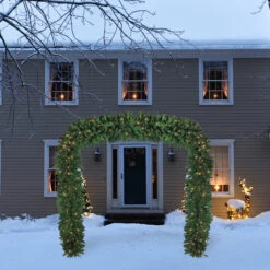 9' X 8' Pre-Lit Pine Artificial Christmas Archway Decoration - Clear Lights 7 9' X 8' Pre-Lit Pine Artificial Christmas Archway Decoration - Clear Lights -Christmas Decoration Store northlight v15926 3 32421.1667575618