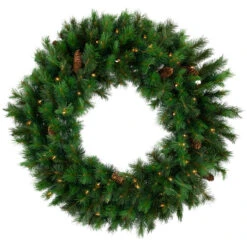 48" Pre-Lit Royal Oregon Pine Artificial Christmas Wreath - Clear Lights