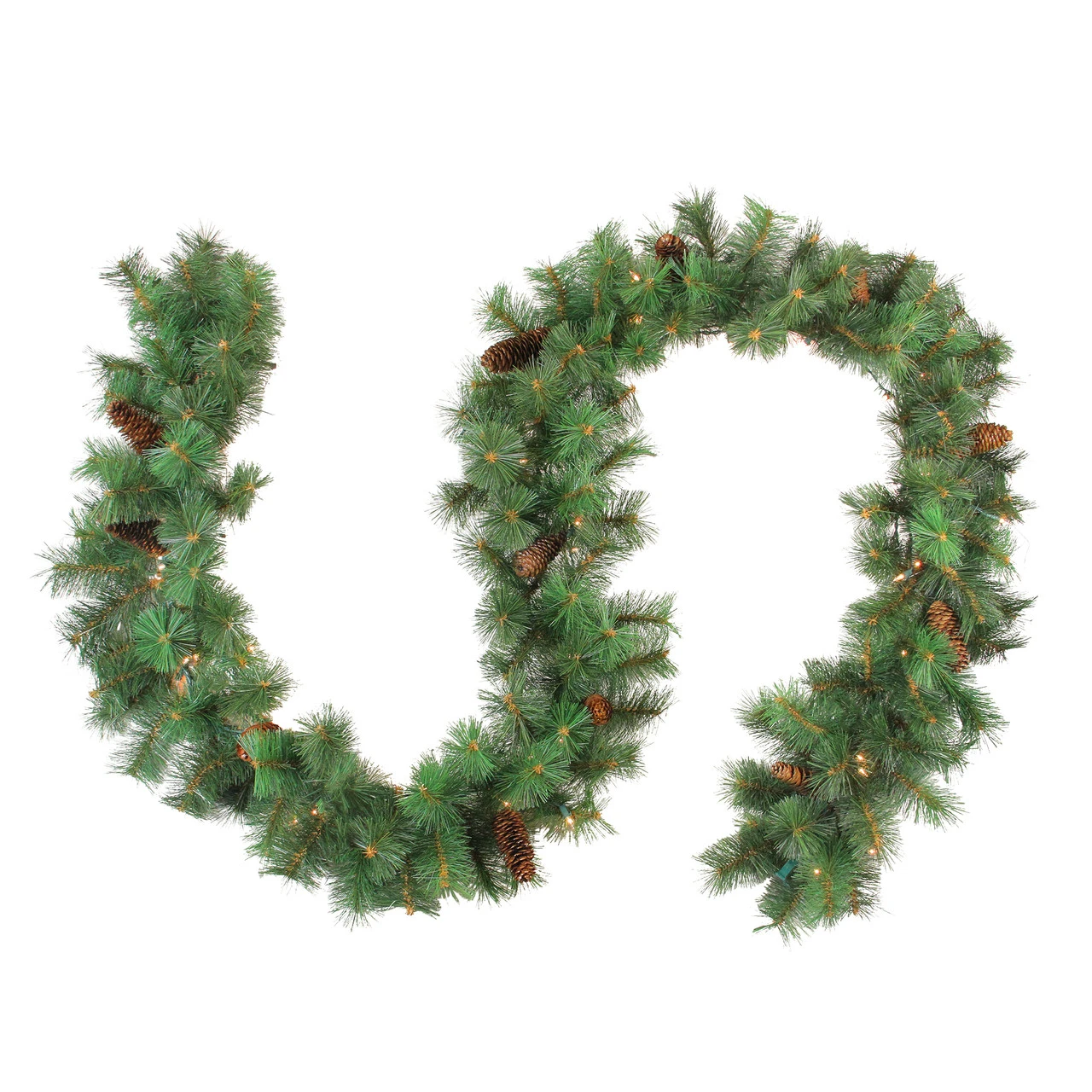 9' X 12" Pre-Lit Royal Oregon Pine Artificial Christmas Garland, Clear Lights 3 9' X 12" Pre-Lit Royal Oregon Pine Artificial Christmas Garland, Clear Lights