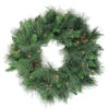 Pre-Lit White Valley Pine Artificial Christmas Wreath, 24-Inch, Clear Lights -Christmas Decoration Store northlight v15934 09385.1667488156