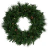 Pre-Lit White Valley Pine Artificial Christmas Wreath With Pinecones, 36-Inch, Clear Lights 2 Pre-Lit White Valley Pine Artificial Christmas Wreath With Pinecones, 36-Inch, Clear Lights -Christmas Decoration Store northlight v15936 68665.1683238525