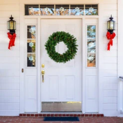 Pre-Lit Royal Oregon Pine Artificial Christmas Wreath, 24-Inch Clear Lights -Christmas Decoration Store northlight v15938 thumbnail 00965.1667573418