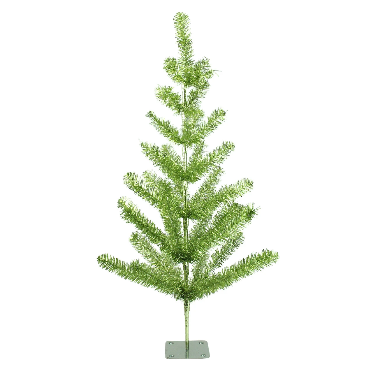 3' Medium Green Tinsel Pine Twig Artificial Christmas Tree - Unlit 3 3' Medium Green Tinsel Pine Twig Artificial Christmas Tree - Unlit