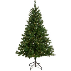 6' Pre-Lit Medium Balsam Pine Artificial Christmas Tree, Clear Lights