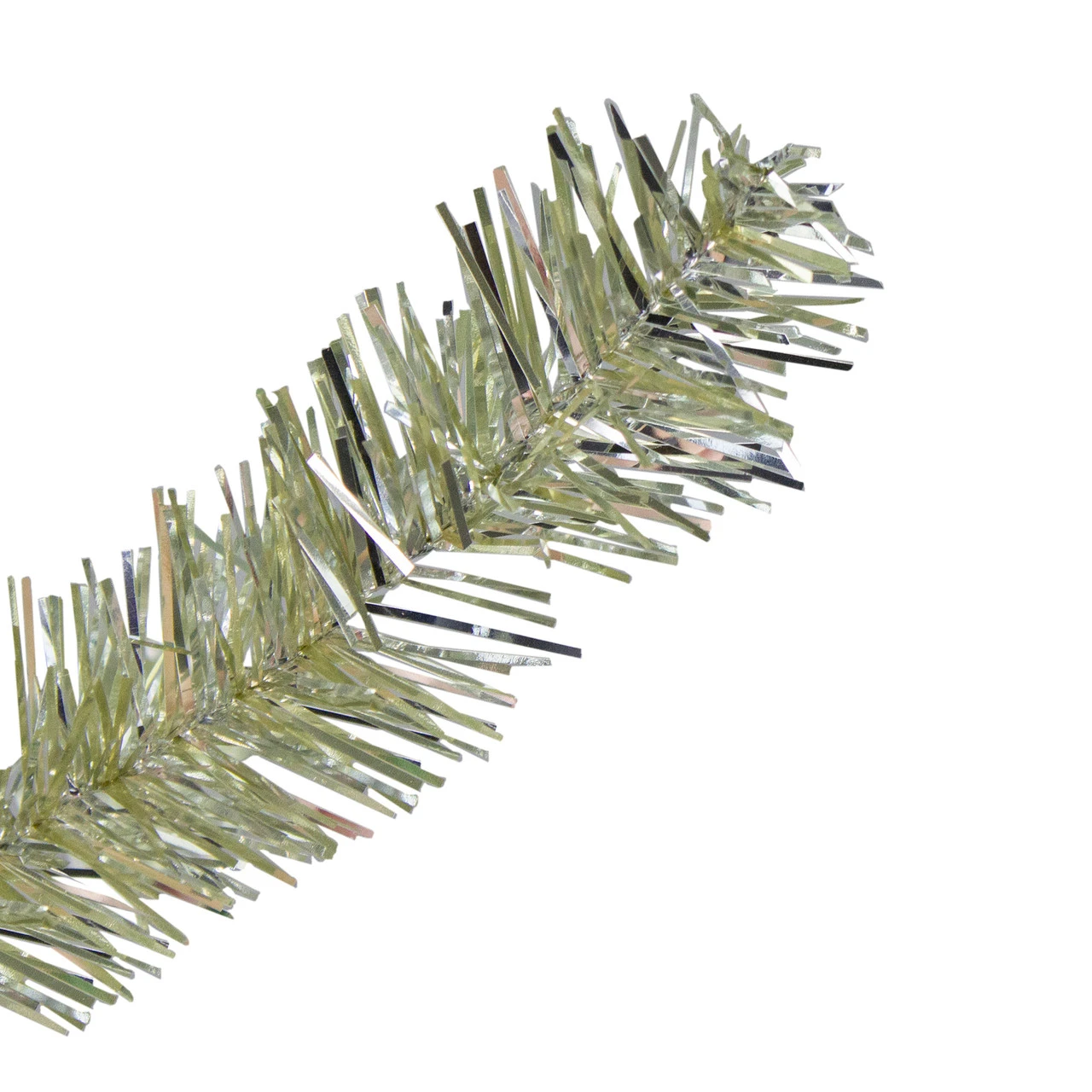 9' Metallic Platinum Artificial Tinsel Christmas Tree - Unlit 7 9' Metallic Platinum Artificial Tinsel Christmas Tree - Unlit - Image 5