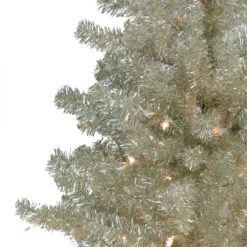 9' Pre-Lit Metallic Platinum Artificial Tinsel Christmas Tree - Clear Lights 11 9' Pre-Lit Metallic Platinum Artificial Tinsel Christmas Tree - Clear Lights -Christmas Decoration Store northlight v27312 2 25647.1682519900