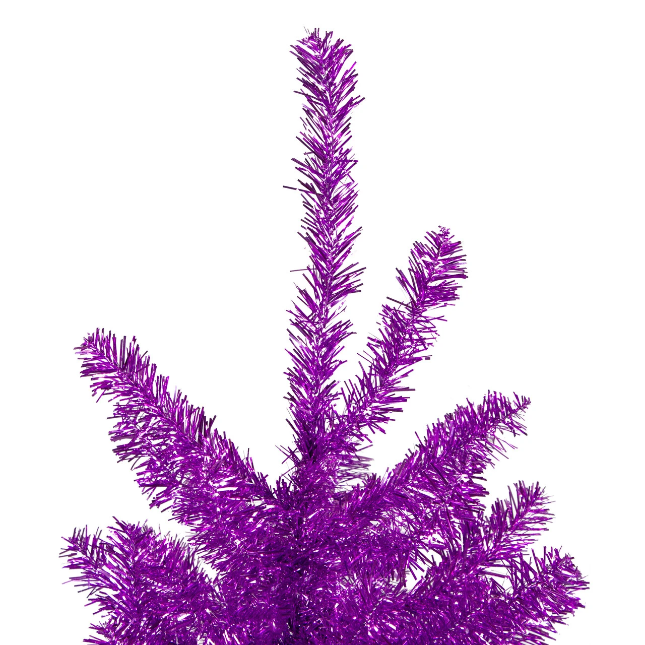 4.5' Metallic Purple Tinsel Artificial Christmas Tree -Unlit 5 4.5' Metallic Purple Tinsel Artificial Christmas Tree -Unlit - Image 3