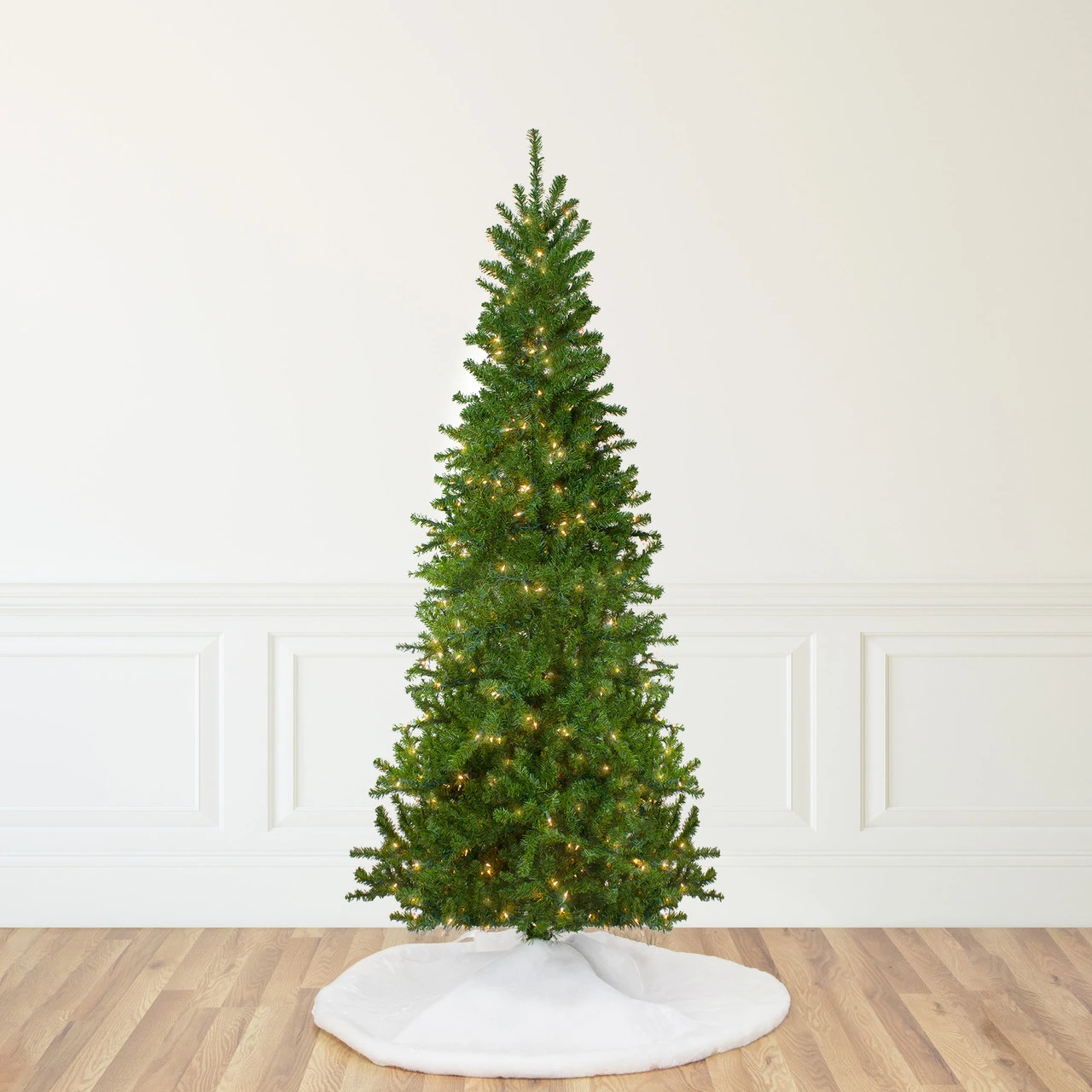 9' Pre-Lit Green Pencil Canadian Pine Artificial Christmas Tree - Clear Lights 3 9' Pre-Lit Green Pencil Canadian Pine Artificial Christmas Tree - Clear Lights