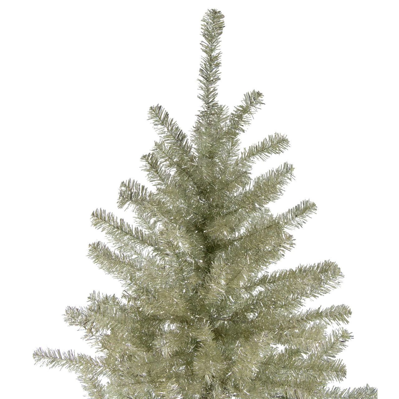 6' Unlit Medium Platinum Tinsel Artificial Christmas Tree 6 6' Unlit Medium Platinum Tinsel Artificial Christmas Tree - Image 4