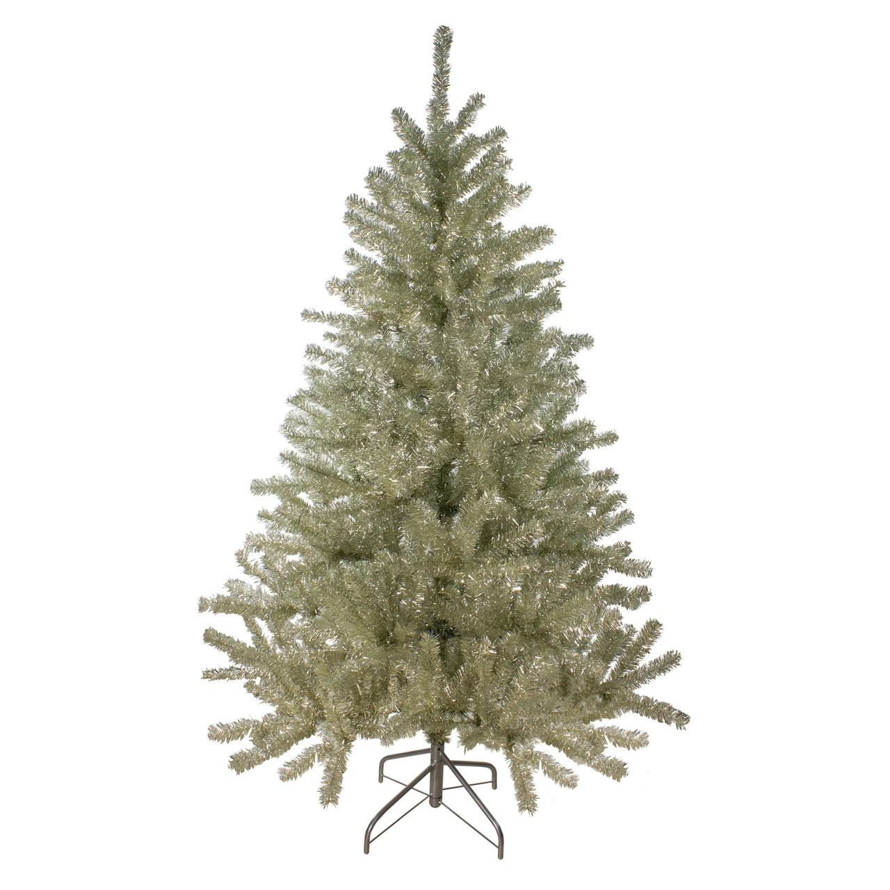 6' Unlit Medium Platinum Tinsel Artificial Christmas Tree 4 6' Unlit Medium Platinum Tinsel Artificial Christmas Tree - Image 2