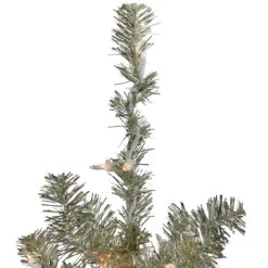 3' Metallic Platinum Artificial Tinsel Christmas Tree - Clear Lights -Christmas Decoration Store northlight v27338 2 84663.1682520531