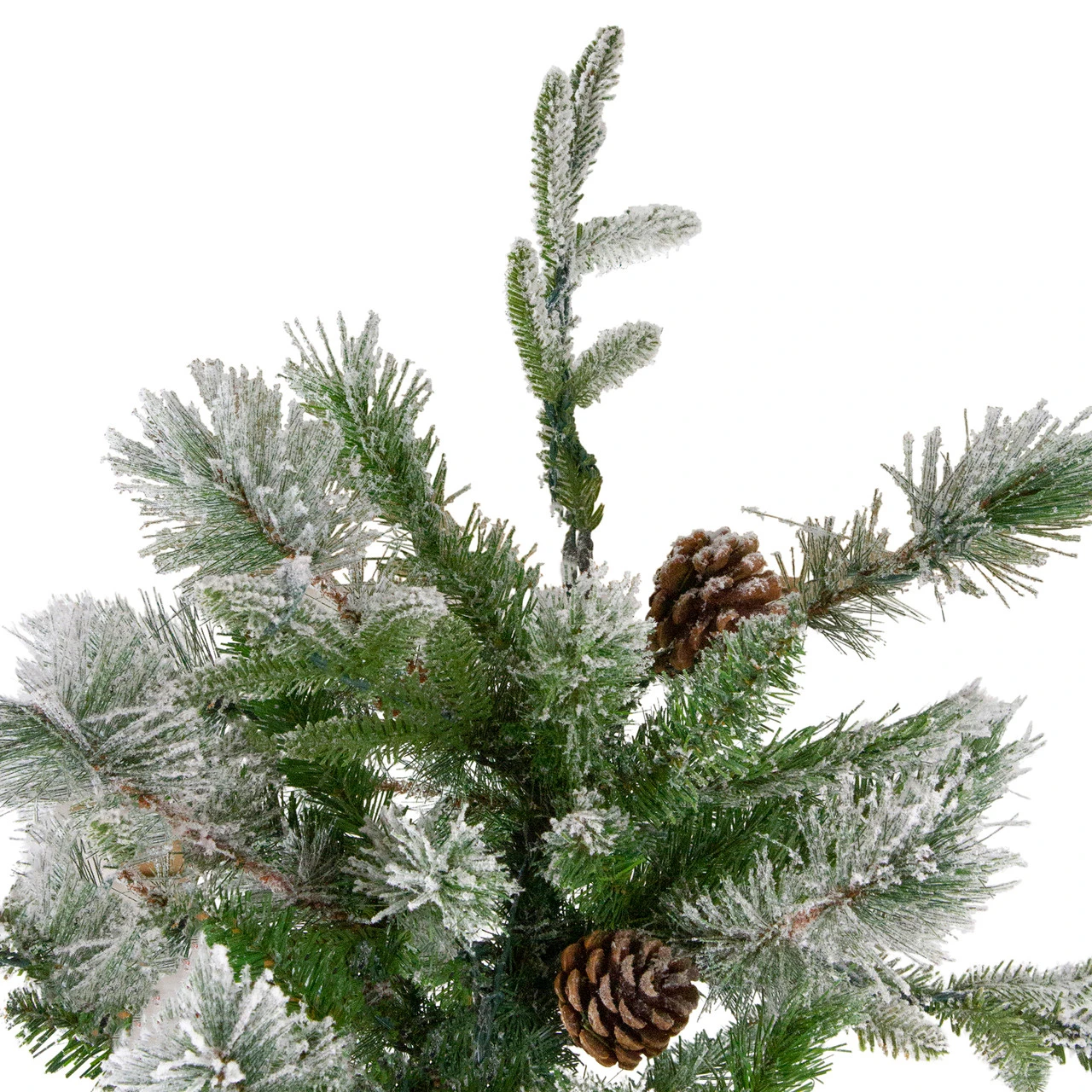 7.5' Flocked Rosemary Emerald Angel Pine Artificial Christmas Tree - Unlit 6 7.5' Flocked Rosemary Emerald Angel Pine Artificial Christmas Tree - Unlit - Image 4