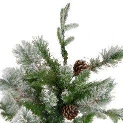 6.5' Flocked Rosemary Emerald Angel Pine Artificial Christmas Tree, Unlit 10 6.5' Flocked Rosemary Emerald Angel Pine Artificial Christmas Tree, Unlit -Christmas Decoration Store northlight v27353 2 31357.1683238830