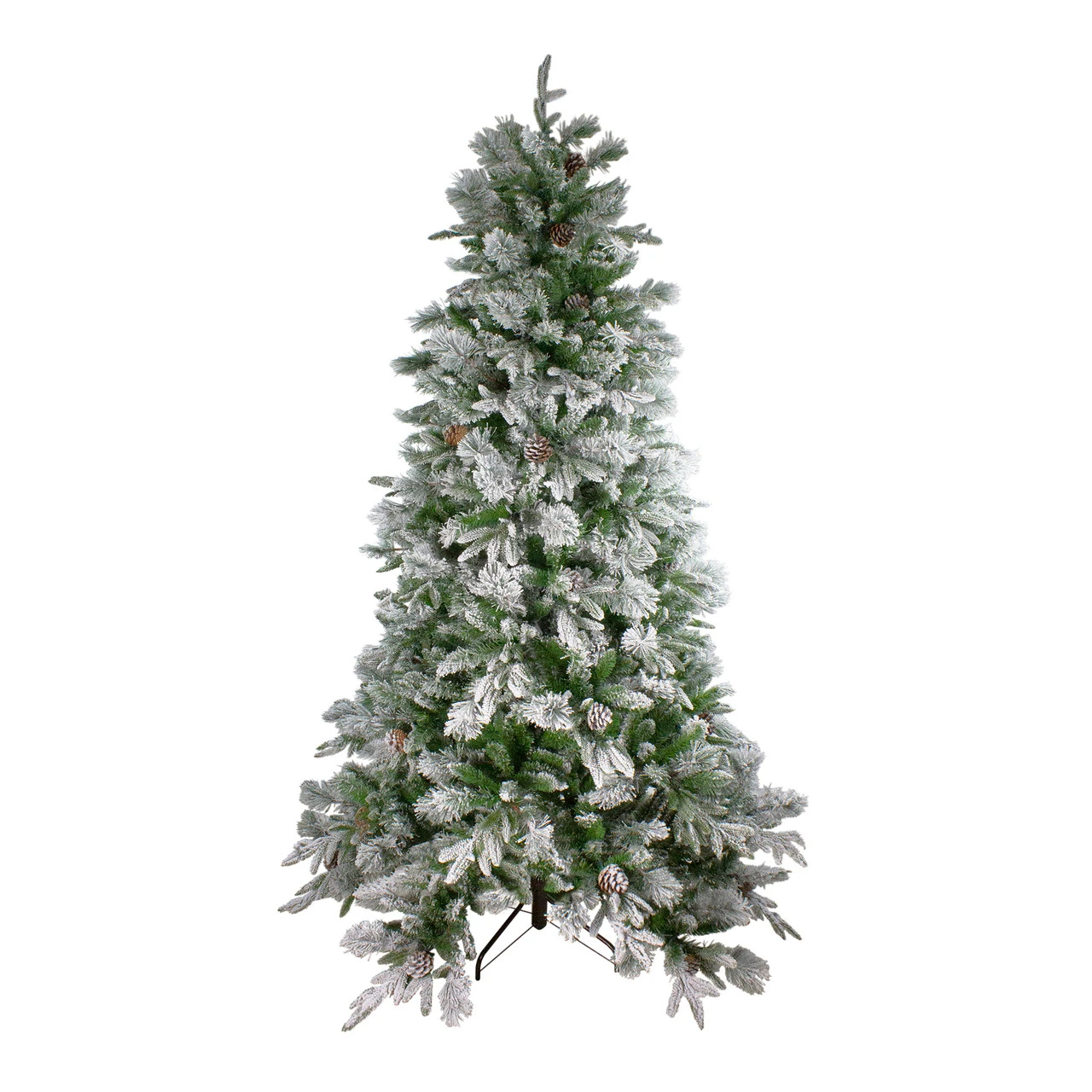 7.5' Flocked Rosemary Emerald Angel Pine Artificial Christmas Tree - Unlit 4 7.5' Flocked Rosemary Emerald Angel Pine Artificial Christmas Tree - Unlit - Image 2