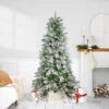 6.5' Flocked Rosemary Emerald Angel Pine Artificial Christmas Tree, Unlit