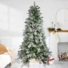 7.5' Flocked Rosemary Emerald Angel Pine Artificial Christmas Tree - Unlit -Christmas Decoration Store northlight v27353 78611.1667573606