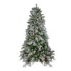 9' Pre-Lit Flocked Rosemary Emerald Angel Pine Artificial Christmas Tree - Clear LED Lights