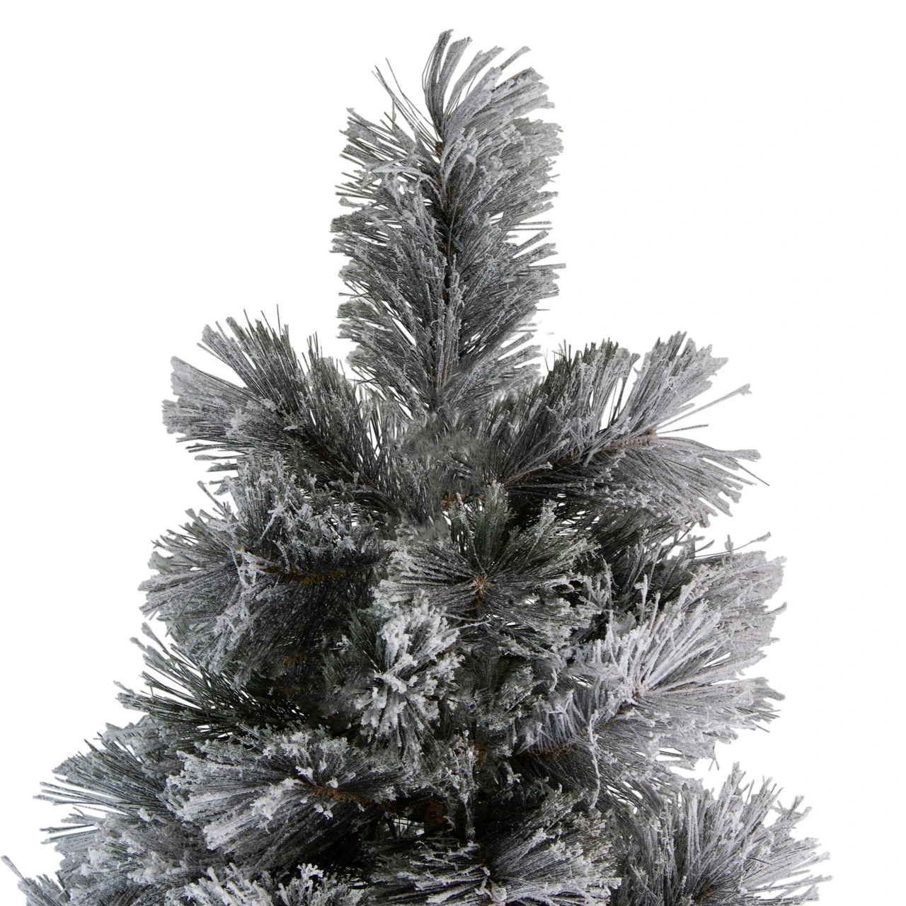 7.5' Flocked Black Spruce Artificial Christmas Tree - Unlit 6 7.5' Flocked Black Spruce Artificial Christmas Tree - Unlit - Image 4