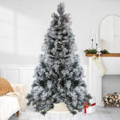 7.5' Flocked Black Spruce Artificial Christmas Tree - Unlit