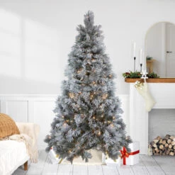 7.5' Pre-Lit Full Black Spruce Artificial Christmas Tree - Clear LED Lights